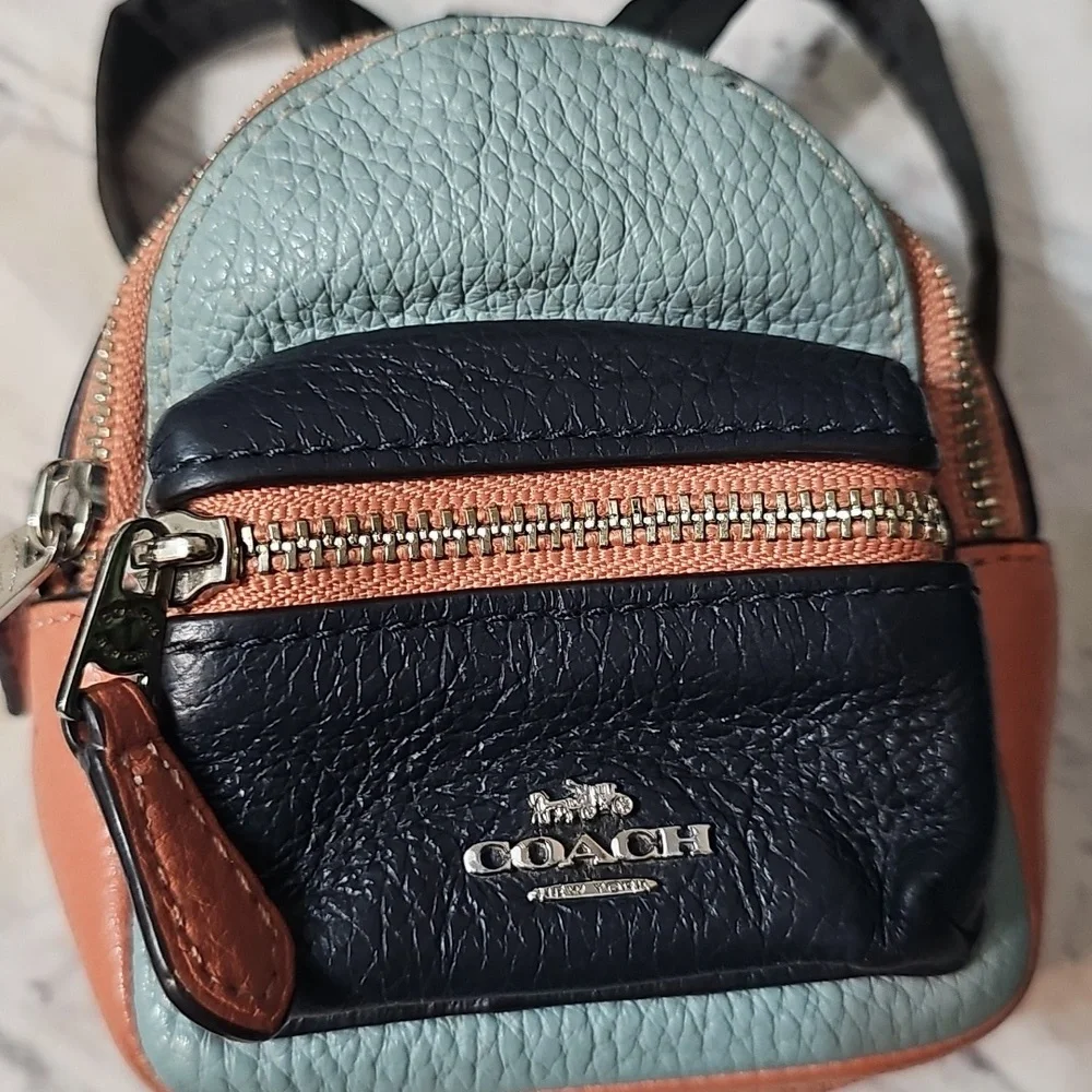 Coach Multicolor Mini Backpack Keychain - Picture 4 of 11